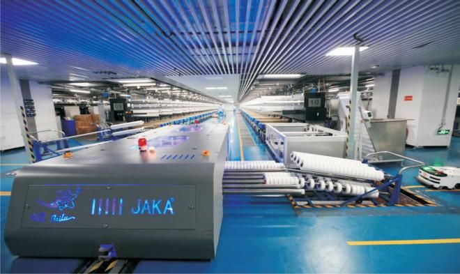 Intelligent continuous polymerization and dry spinning spandex production line
